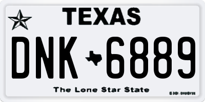 TX license plate DNK6889