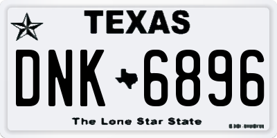 TX license plate DNK6896