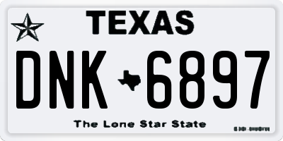 TX license plate DNK6897