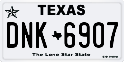 TX license plate DNK6907