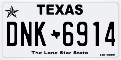 TX license plate DNK6914