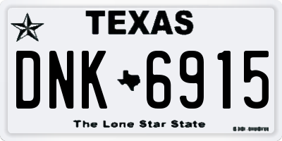 TX license plate DNK6915