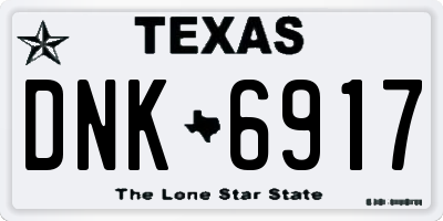 TX license plate DNK6917