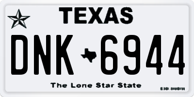 TX license plate DNK6944
