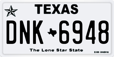 TX license plate DNK6948