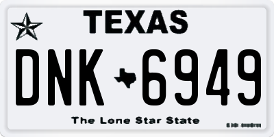 TX license plate DNK6949