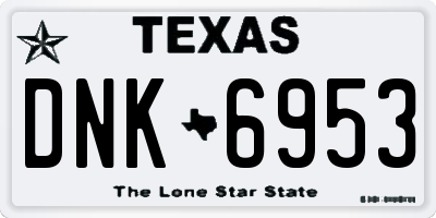 TX license plate DNK6953