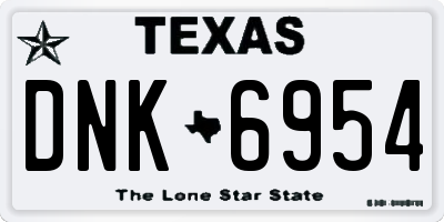 TX license plate DNK6954