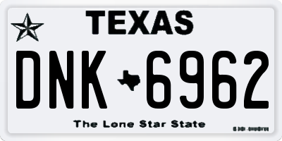 TX license plate DNK6962