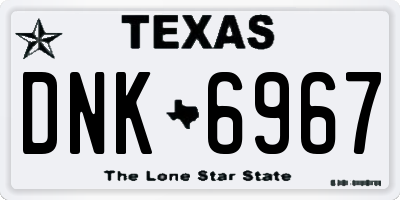 TX license plate DNK6967