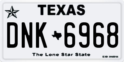 TX license plate DNK6968
