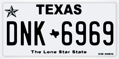 TX license plate DNK6969