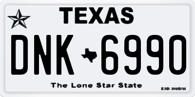 TX license plate DNK6990