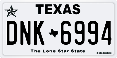 TX license plate DNK6994