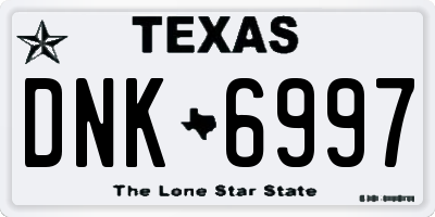 TX license plate DNK6997