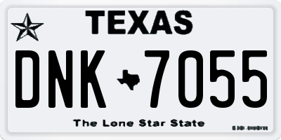 TX license plate DNK7055