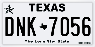 TX license plate DNK7056