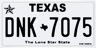 TX license plate DNK7075