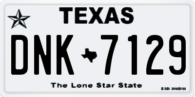 TX license plate DNK7129