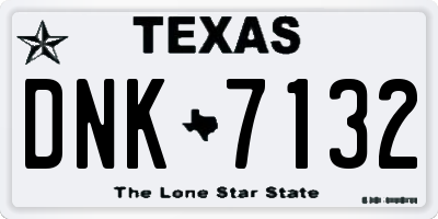 TX license plate DNK7132