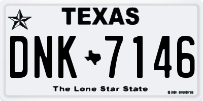 TX license plate DNK7146