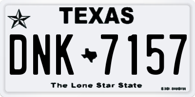 TX license plate DNK7157