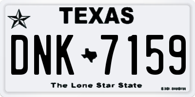 TX license plate DNK7159