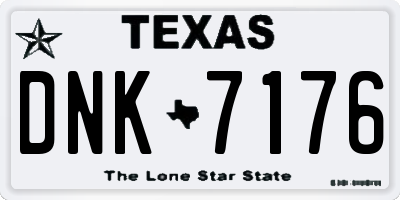 TX license plate DNK7176