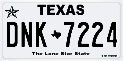 TX license plate DNK7224