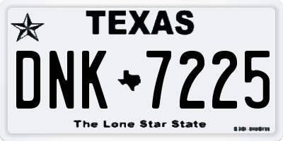 TX license plate DNK7225
