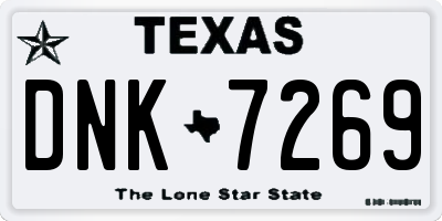 TX license plate DNK7269