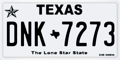TX license plate DNK7273