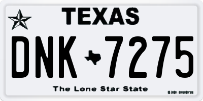 TX license plate DNK7275