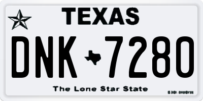 TX license plate DNK7280