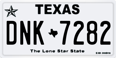 TX license plate DNK7282