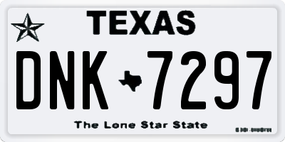 TX license plate DNK7297