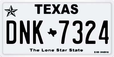 TX license plate DNK7324
