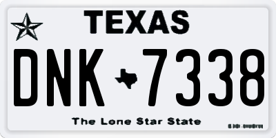 TX license plate DNK7338
