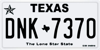 TX license plate DNK7370