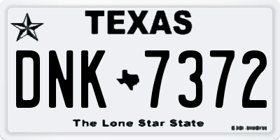 TX license plate DNK7372