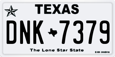 TX license plate DNK7379