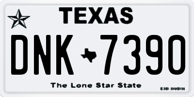 TX license plate DNK7390