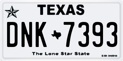 TX license plate DNK7393