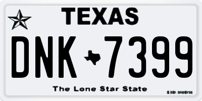 TX license plate DNK7399