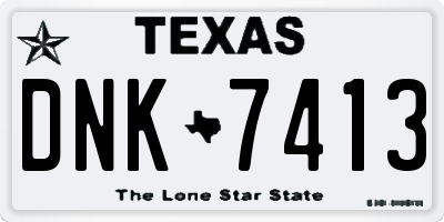TX license plate DNK7413