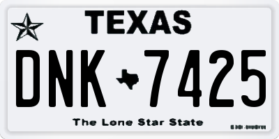 TX license plate DNK7425