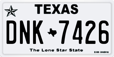 TX license plate DNK7426