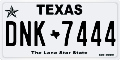 TX license plate DNK7444
