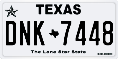 TX license plate DNK7448