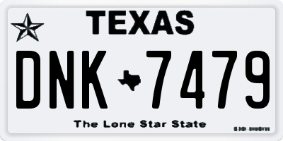 TX license plate DNK7479